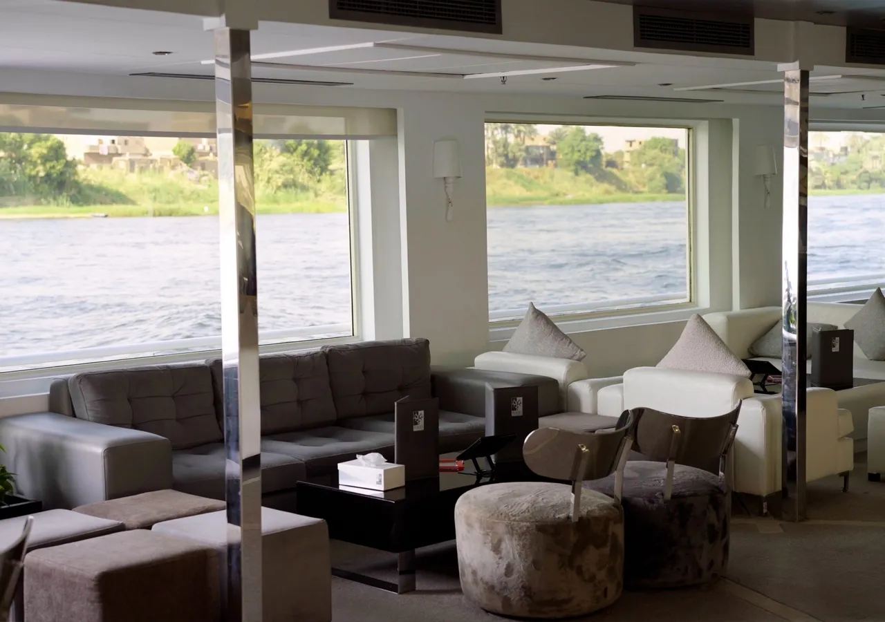 Lounge aboard the Farah Nile Cruise Nile cruise